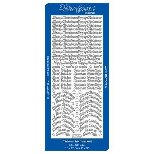 Starform Sticker Sheet Miscellaneous Christmas Silver