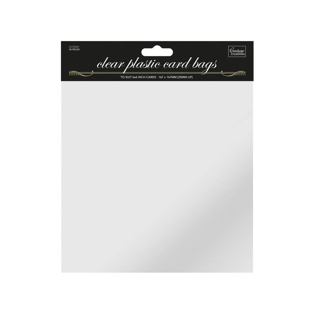 Presentation Clear Self Sealing Bags 6x6 inch 50Pkg