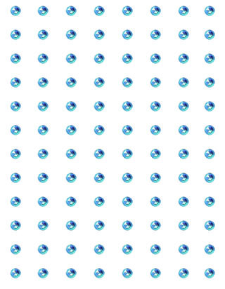 Crafts-Too Embellishment 96 Adhesive 3mm Rhinestones Blue
