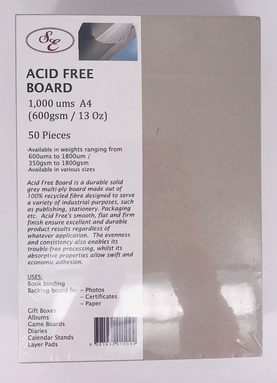 A4 1mm Thick Chipboard 50 Sheets 600gsm 1000ums