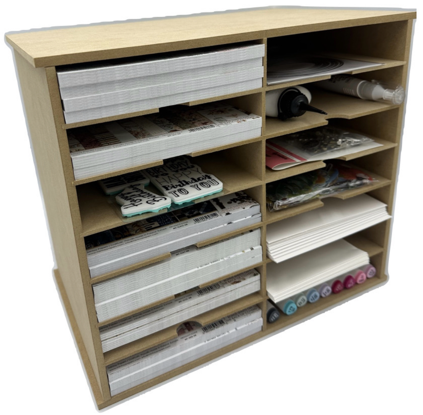 Scrap Dragon 6”x6” and 6”x8” Paper MDF Storage Rack Unit