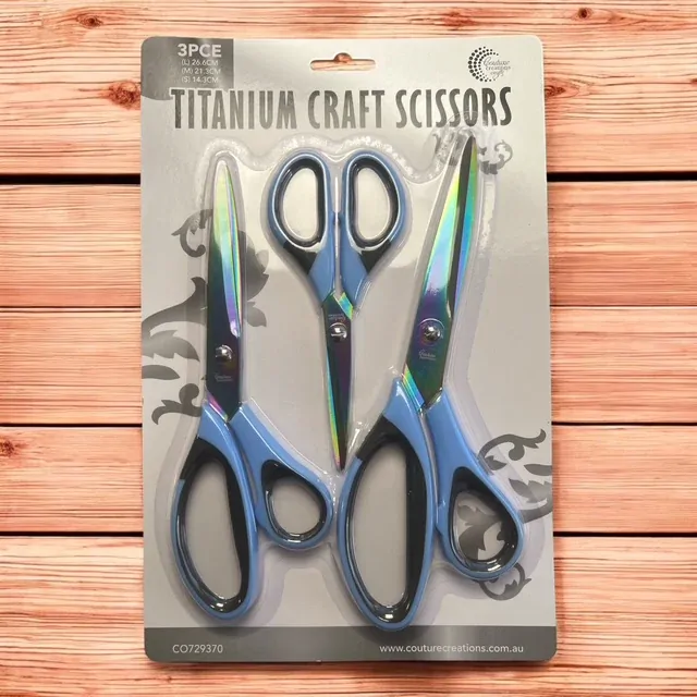 Couture Creations Titanium Craft Scissors 3pc