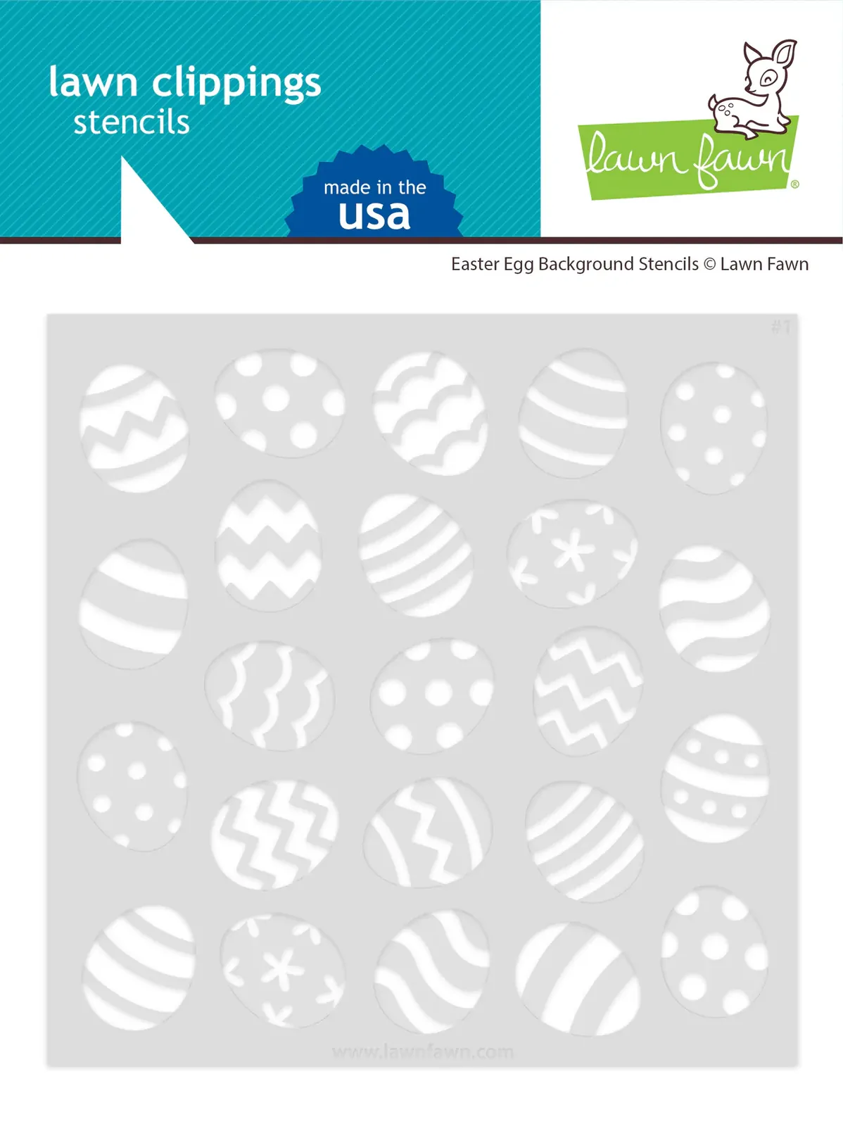 Lawn Lawn - Lawn Clippings - Easter Egg Background Stencils - LF3692