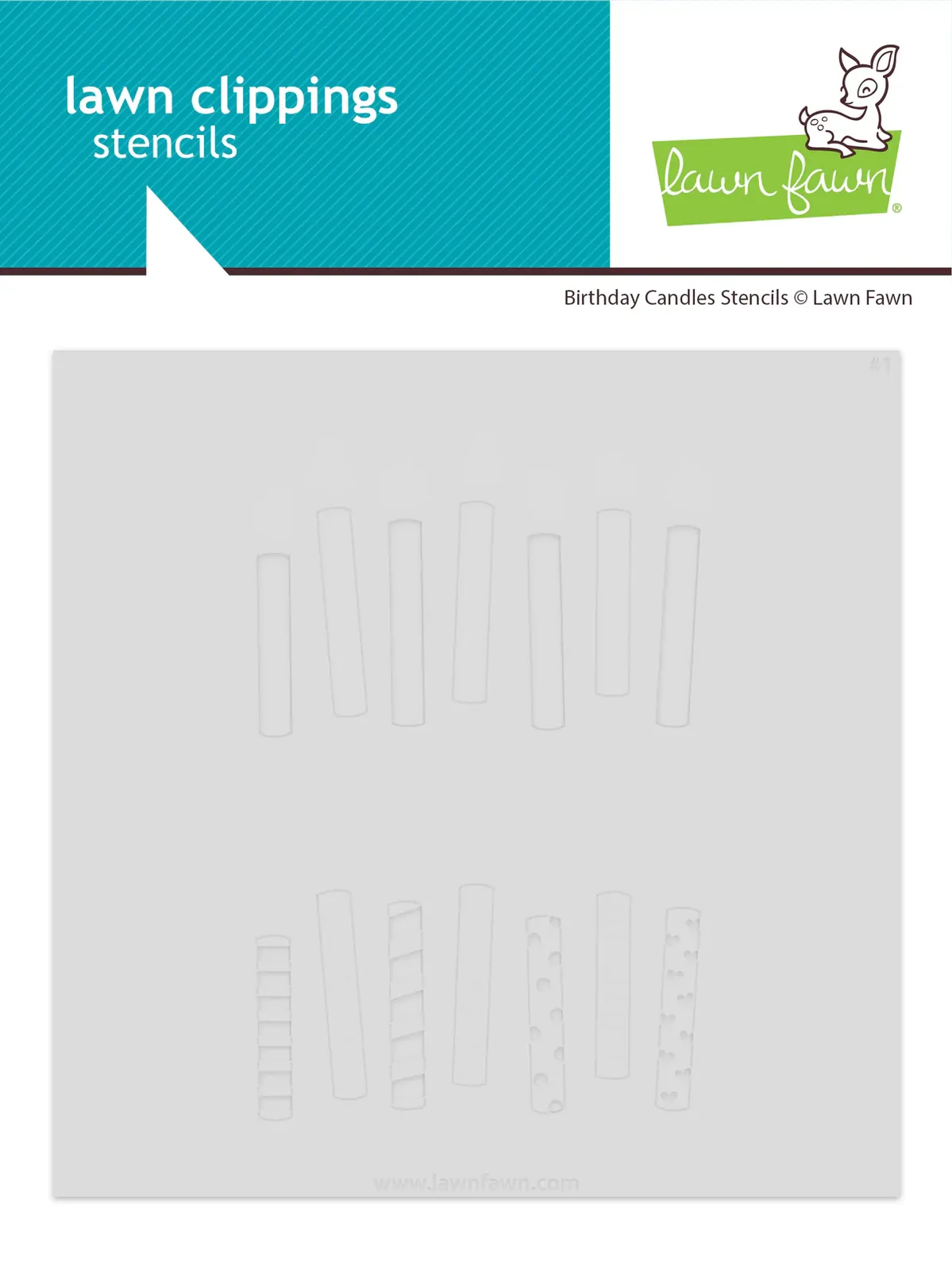 Lawn Lawn - Lawn Clippings - Birthday Candles Stencils - LF3818